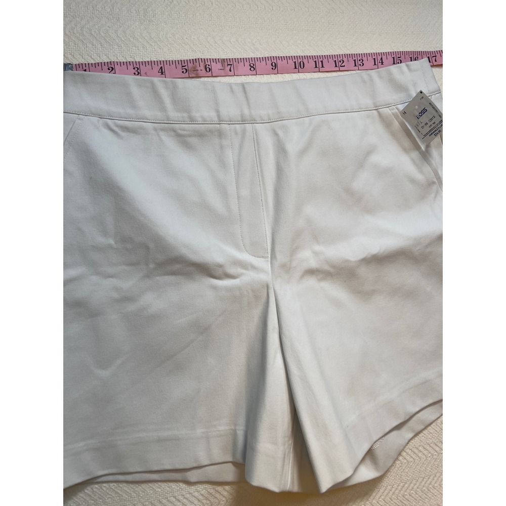 Spanx The Get Moving Shorts Womens Large White High Rise Pull On Pockets New - Picture 3 of 5